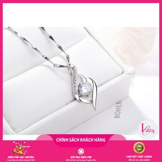 ✨mặt dây chuyền bạc s999 lady đính đá - bán chạy✨