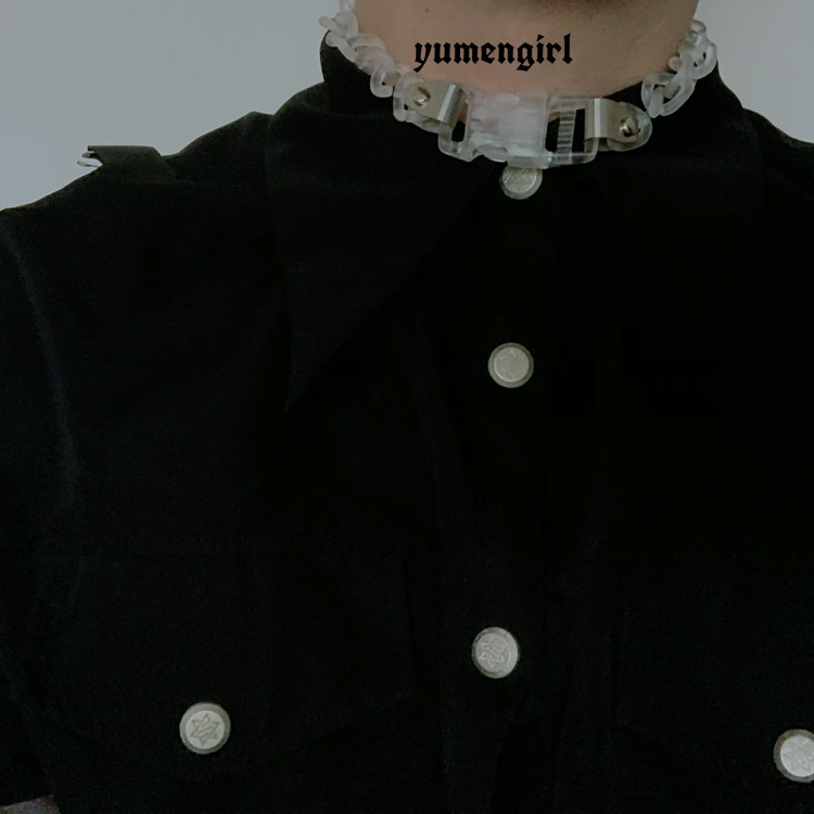 vòng cổ Trong Suốt Phong Cách Đường Phố Cá Tính