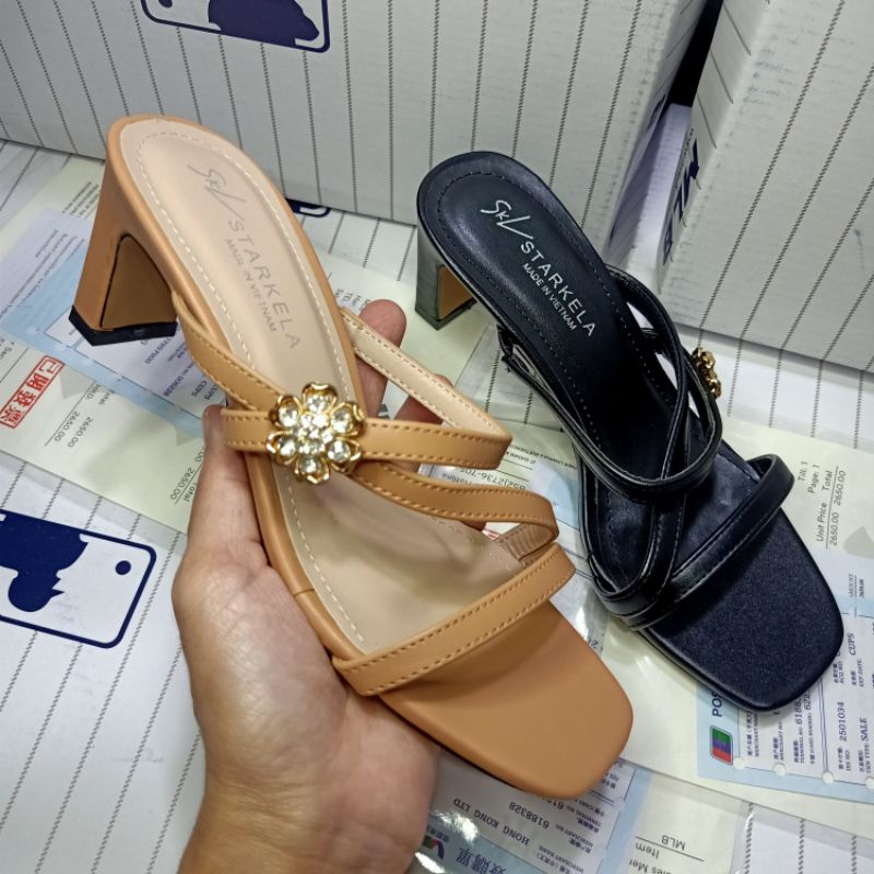 DÉP GÓT NỮ 5CM_MÃ FASHIONESALE 30% ĐEN&amp;NUDE