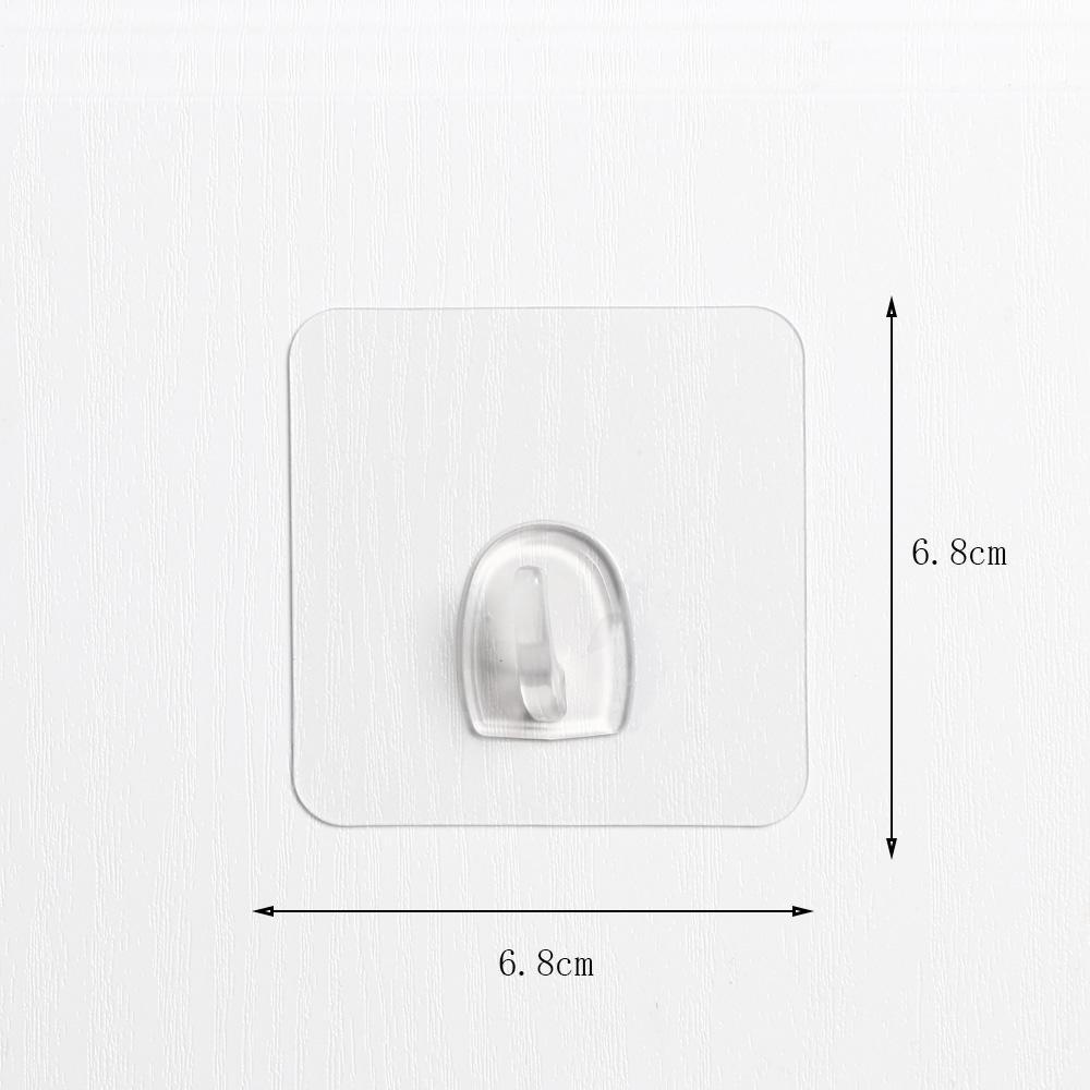 1 / 6 Móc Treo Đồ Dán Tường Trong Suốt Chắc Chắn Tiện Dụng