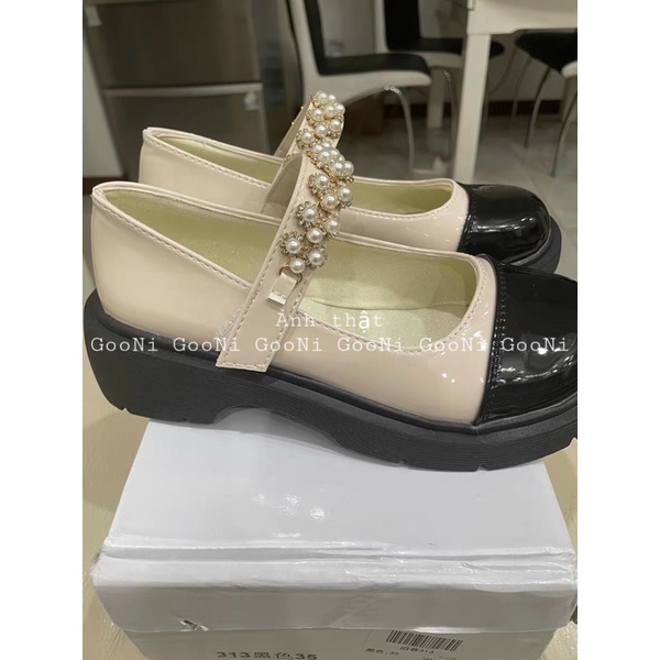 Giày búp bê, giày maryjane lolita phong cách retro quai đính ngọc thời trang dành cho nữ