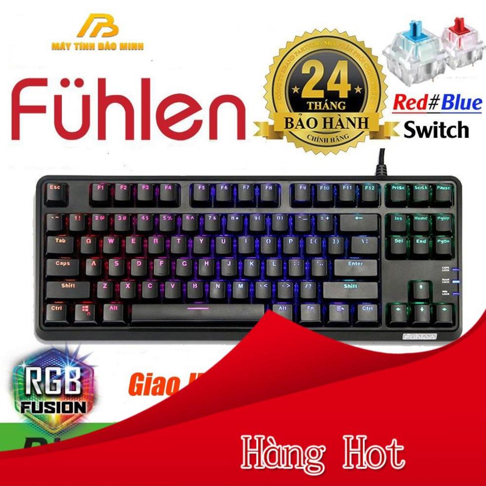 Bàn Phím Cơ Fuhlen M87s Led RGB (Blue/Red Swicth) - Hàng Chính Hãng
