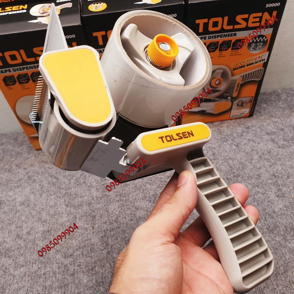 Dụng cụ Kéo dán cắt băng keo thông minh TOLSEN 50000 đóng đơn dán kiện thùng carton, giấy hàng in đơn thương mai điện tử