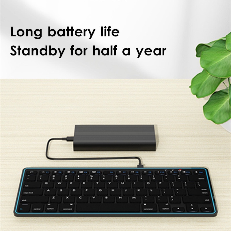 Bàn Phím Bluetooth Không Dây Siêu Mỏng 78 Phím Cho Điện Thoại Di Động / Máy Tính Bảng / Laptop