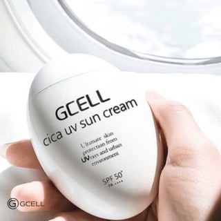 Kem chống nắng dưỡng ẩm mịn da tinh chất cica, gcell cica uv sun cream hàn quốc 50spf* pa++++