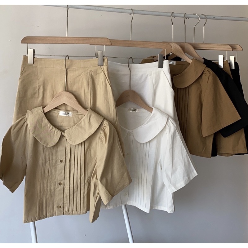 Sét áo cổ sen Chân Váy from A chất đẹp cực xinh ( Ảnh thật) | BigBuy360 - bigbuy360.vn