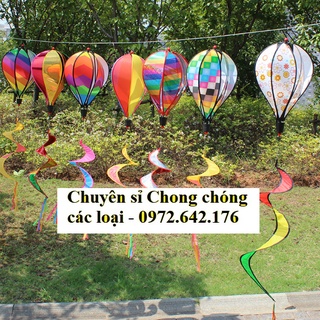 Khinh khí cầu treo trang trí ngoài trời_Chong chóng nhựa , cối xoay gió trang trí