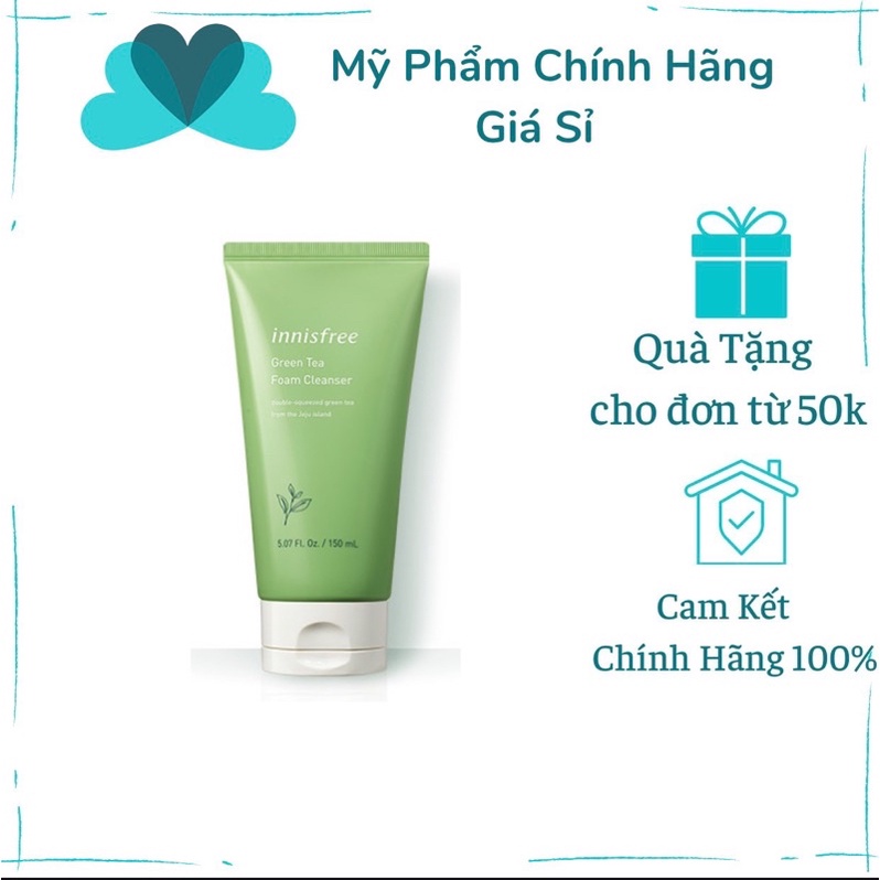 Sữa Rửa Mặt Trà Xanh Innisfree Green Tea Hydrating Amino Acid Cleansing Foam 150ml