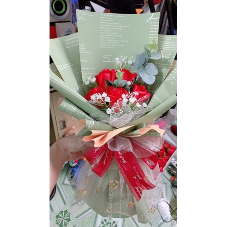 Hoa hồng sáp bó 5bông