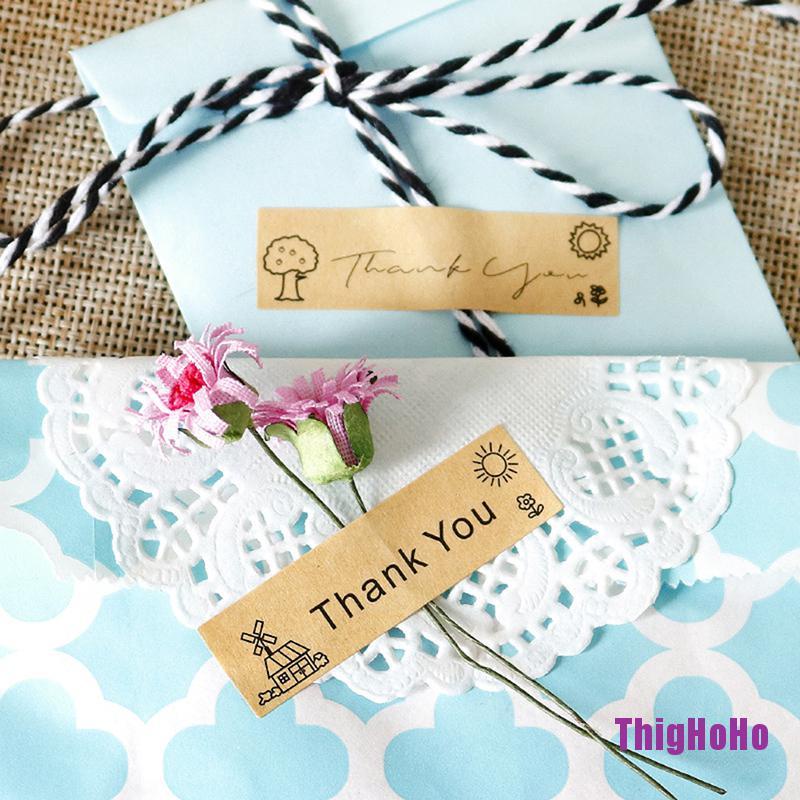 120 Miếng dán in chữ Thank You độc đáo tùy chọn họa tiết dùng trang trí thiệp/ đồ thủ công