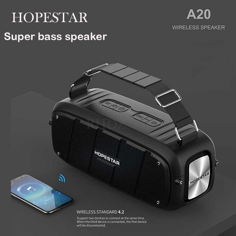 HOPESTAR-A20 Di Động Loa Bluetooth 55W Super Bass Stereo Loa Siêu Trầm Nghe Nhạc Âm Thanh Boombox có tặng kèm micro