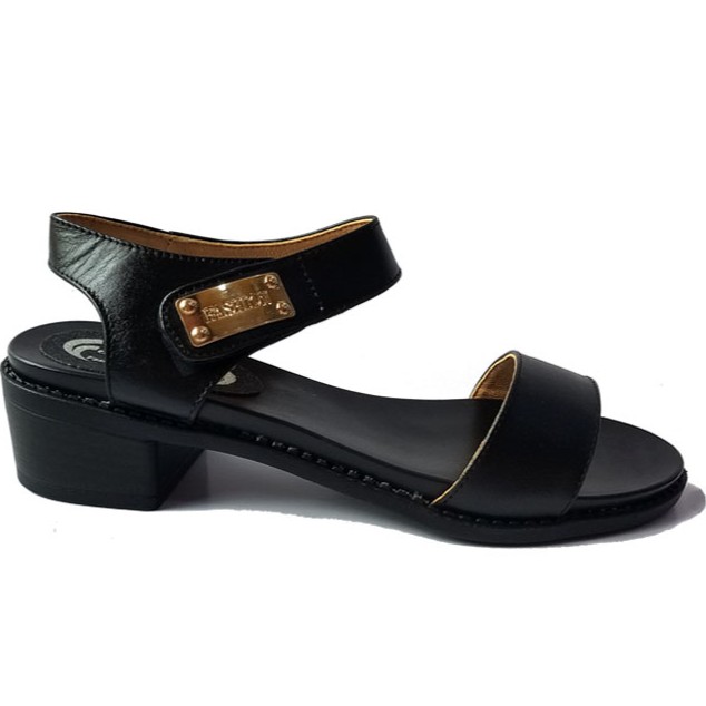 Giày Sandal Cao Gót Da Bò BIGGBEN Gót 4cm HKD321