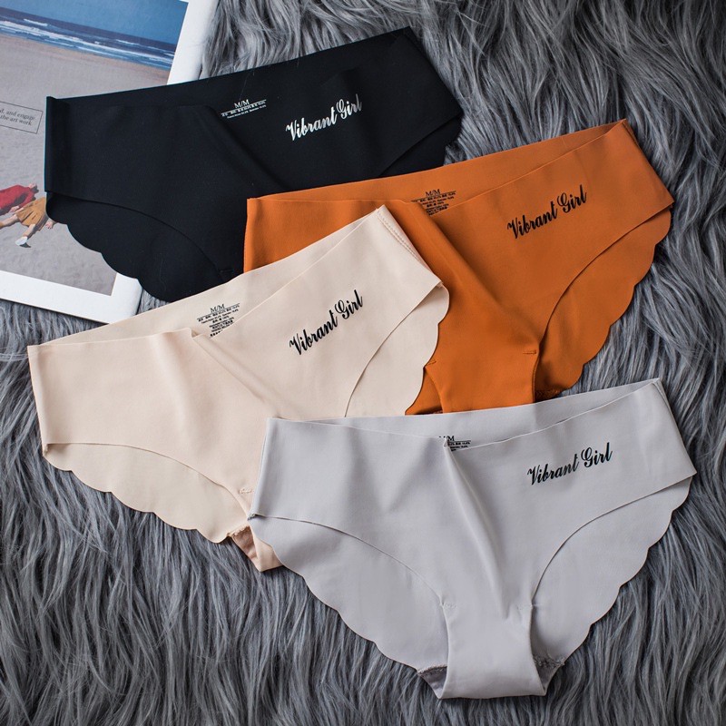 [Che Tên] Quần Lót Nữ Đúc Su Thun Lạnh Viền Sóng Mặc Trong Váy Kháng Khuẩn TOPBRA