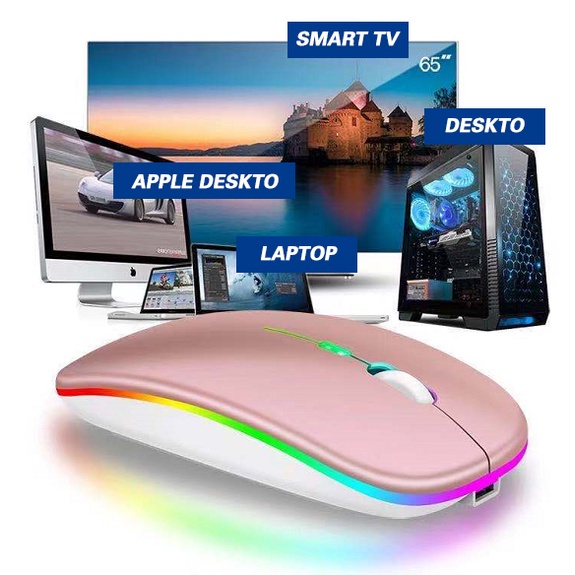 Chuột Quang Không Dây 2.4Ghz Với ĐầU CắM usb Và ĐèN led Cho Laptop Notebook BM110