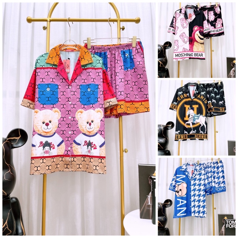Bộ ngủ pijama đùi mát mẻ THUN LẠNH đẹp rẻ