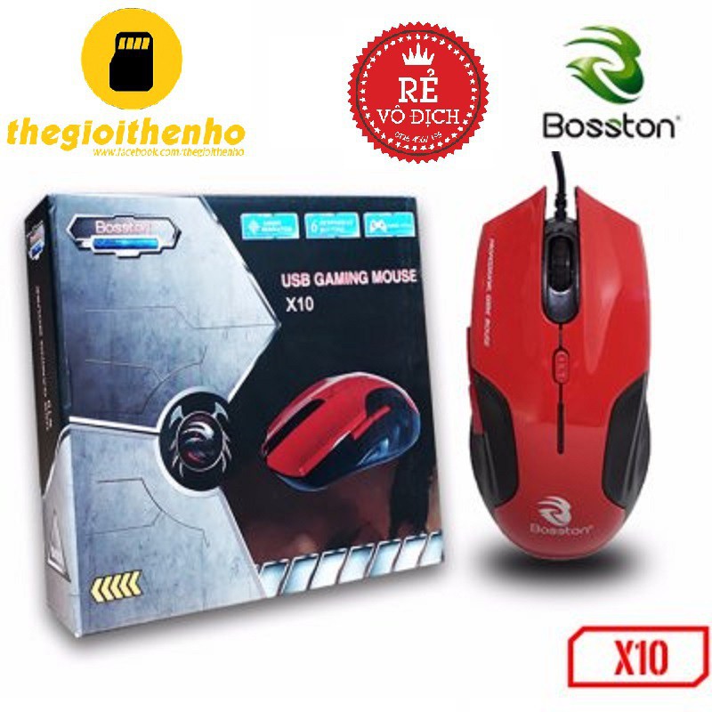 CHUỘT BOSSTON X10 (MÀU BẤT KÌ)- BH 12 THÁNG