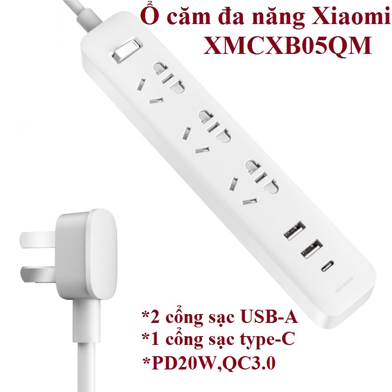 Ổ cắm đa năng tích hợp sạc nhanh 20W Xiaomi XMCXB05QM