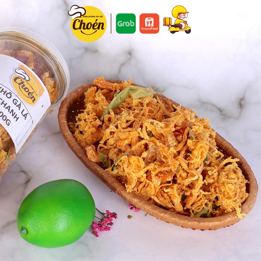 Khô Gà Lá Chanh Lon 300G  Gà Sấy khô Cay Vừa Ăn Vặt Cực Ngon Choén06 | BigBuy360 - bigbuy360.vn