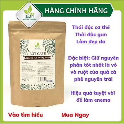 Cà phê VIET HEALTHY 500g cà phê hữu cơ thải độc đại tràng để thụt tháo đại tràng dùng cà phê gerson enema việt healthy