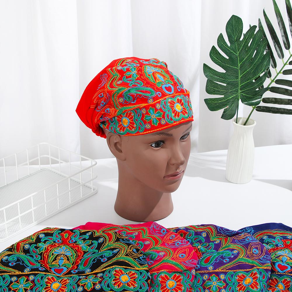 Mũ Trùm Đầu Màu Đỏ In Họa Tiết Hoa Phong Cách Mexico Dành Cho Nữ