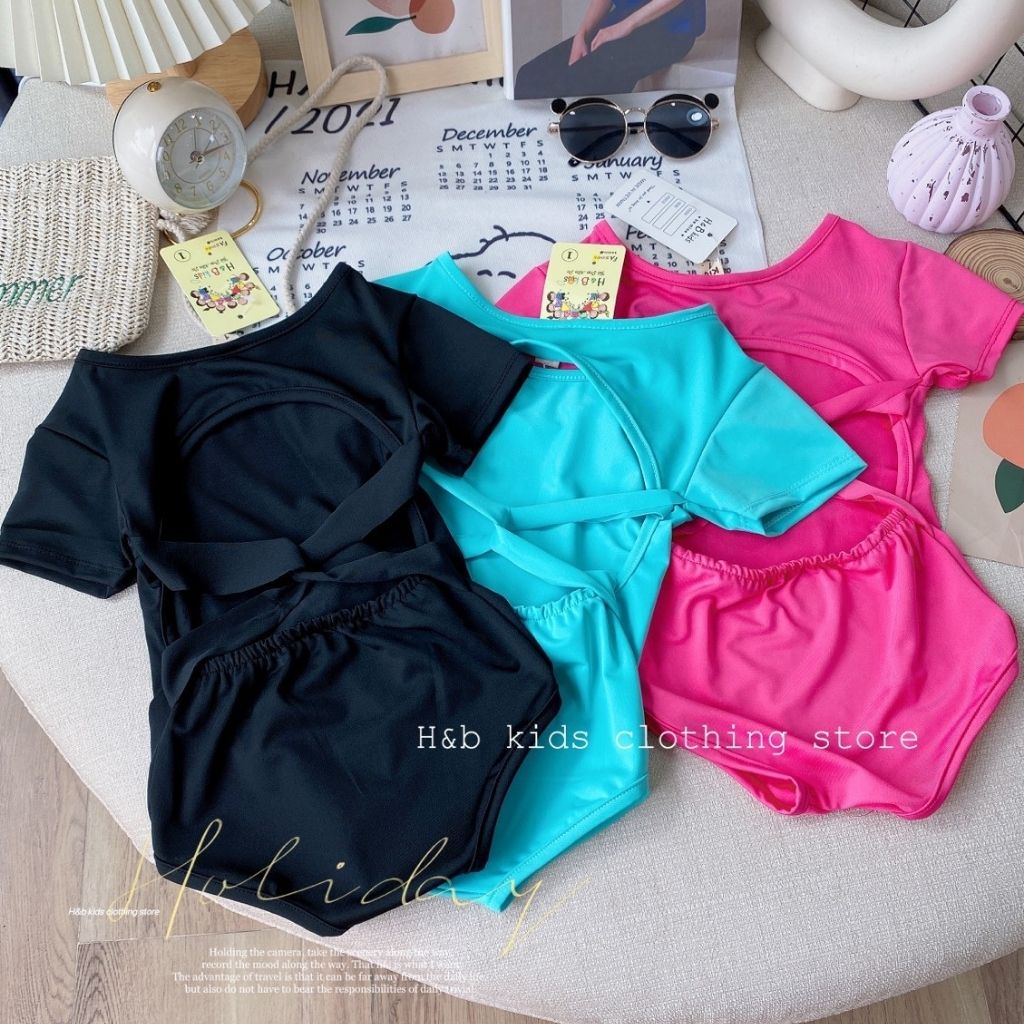 Đồ bơi cho bé_ Bikini cho bé liền thân hở lưng chất liệu thun cao cấp 1-5 tuổi