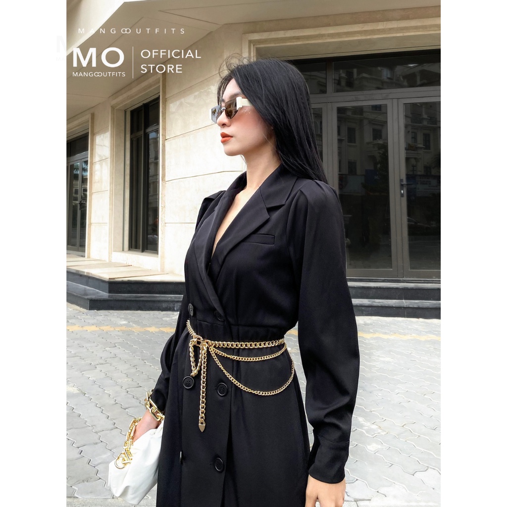 Váy sơ mi cổ vest MO MARIGOLD