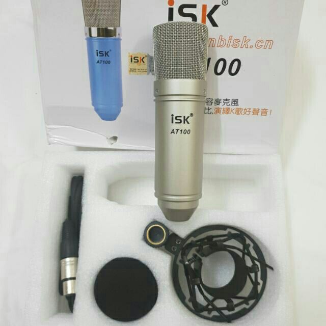 [Mã ELHACE giảm 4% đơn 300K] Combo livestream mic AT-100 + sound card V8 bluetooth 2019 + tặng tai nghe