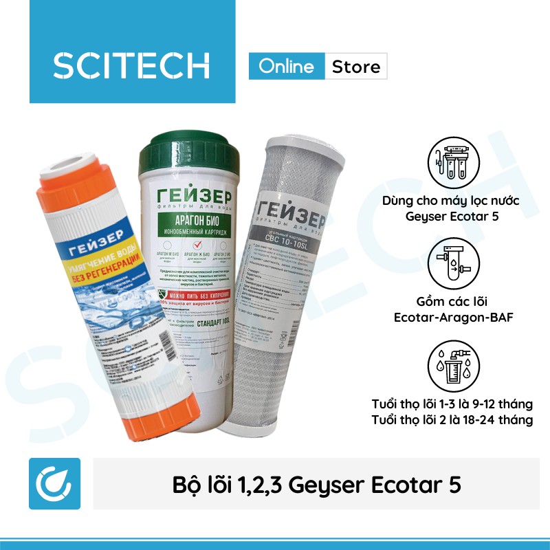 Máy lọc nước Nano Geyser Ecotar 5 - Nhập khẩu Nga, bảo hành chính hãng 3 năm toàn quốc