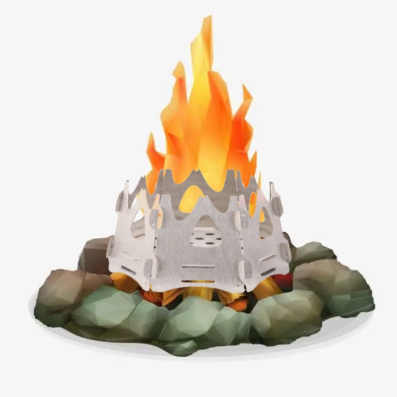 Bếp Lò Siêu Nhẹ Có Thể Gấp Gọn Tiện Dụng Mang Theo Du Lịch Dã Ngoại