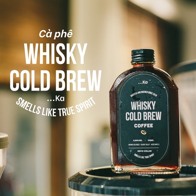 Cà phê nguyên chất WHI$KY Pha Cold brew, Cà phê Arabica Cầu Đất ủ men đại mạch hương men tự nhiên hật vị dài gói 250g