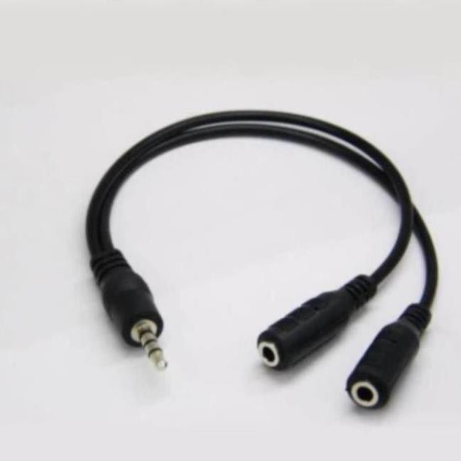 Jack chia âm thanh 1 ra 2 cổng audio 3.5 mm (Mạ vàng cao cấp) - Chia loa 1 ra 2, Cáp chia âm thanh từ 1 ra 2