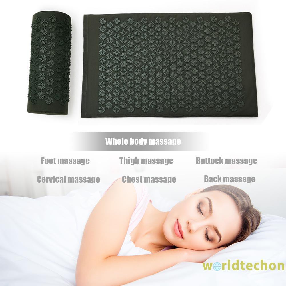 READY STOCK Acupuncture Massage Pillow Yoga Pad Acupoint Spike Relieve Stress Cushion