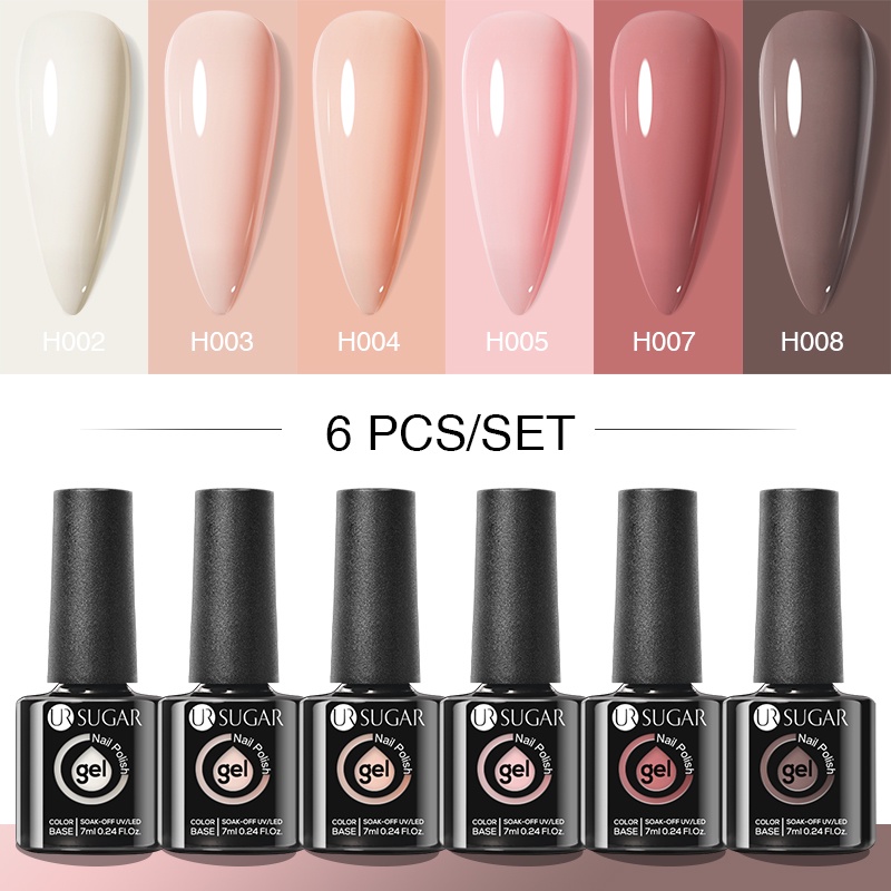 UR SUGAR sơn móng tay dạng gel UV Set 6 lọ 7ml