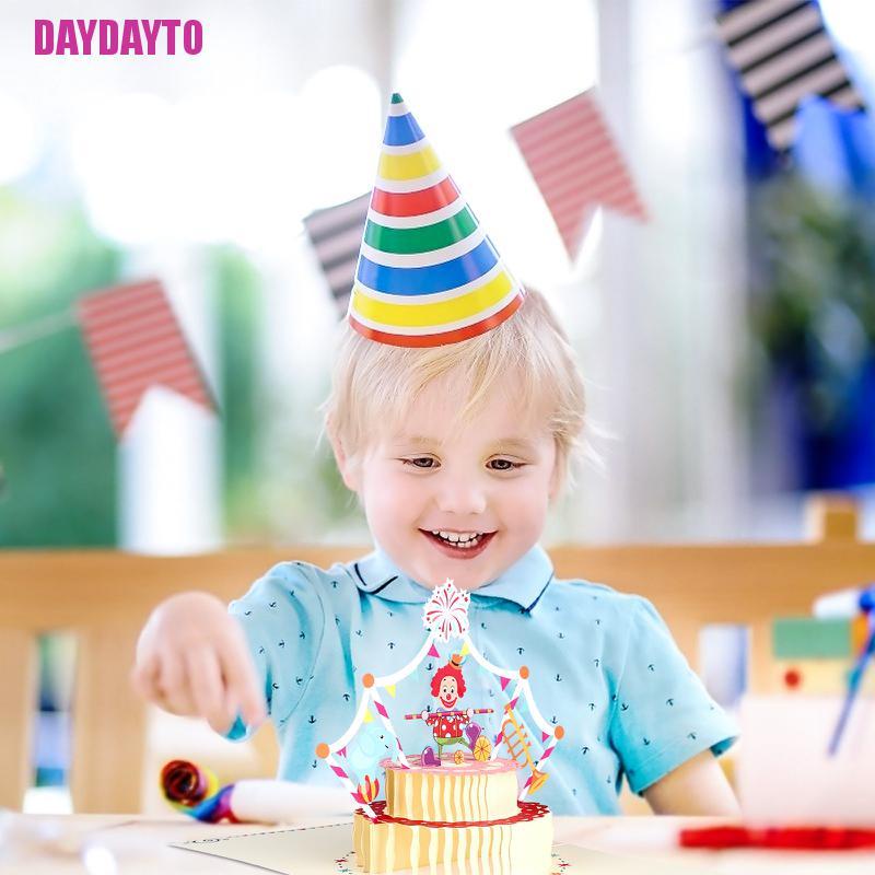 [DAYDAYTO] 3D Birthday Cards Pop up Birthday Card Happy Birthday Circus Design 3D Greeting