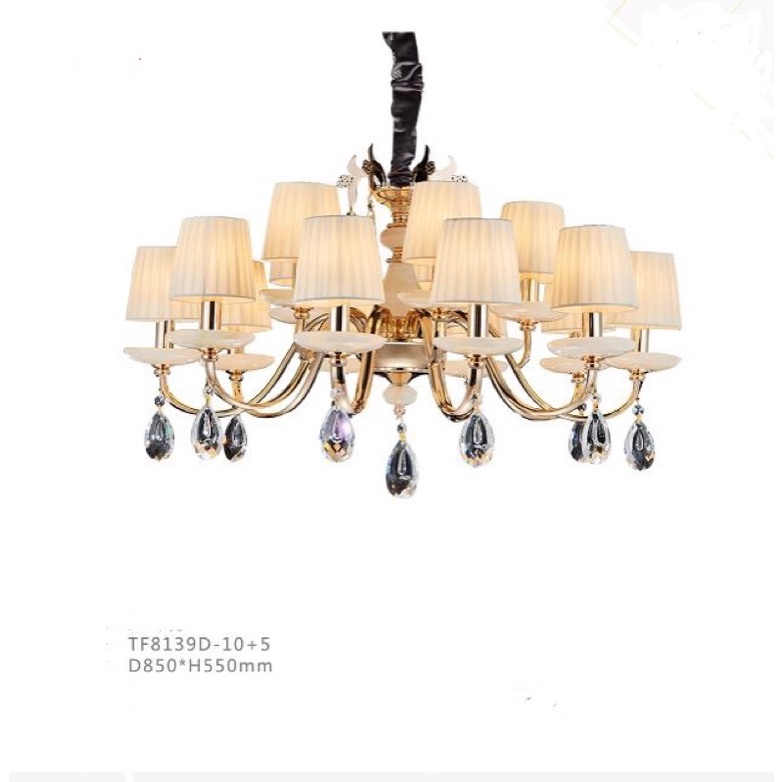 Đèn chùm chao vải