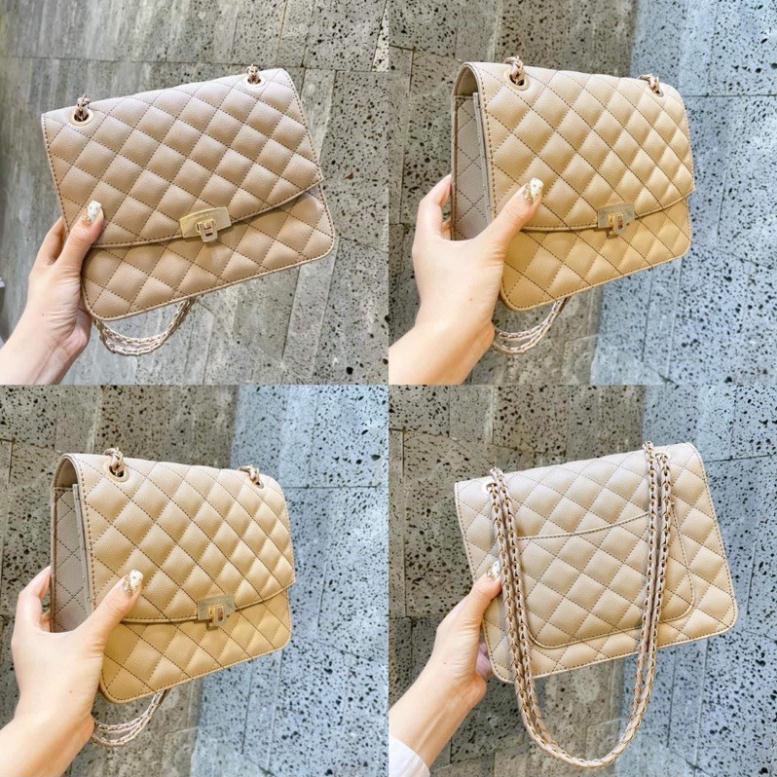 Túi ô trám da hạt size 24 bản chuẩn đẹp kèm ảnh thật hàng cao cấp