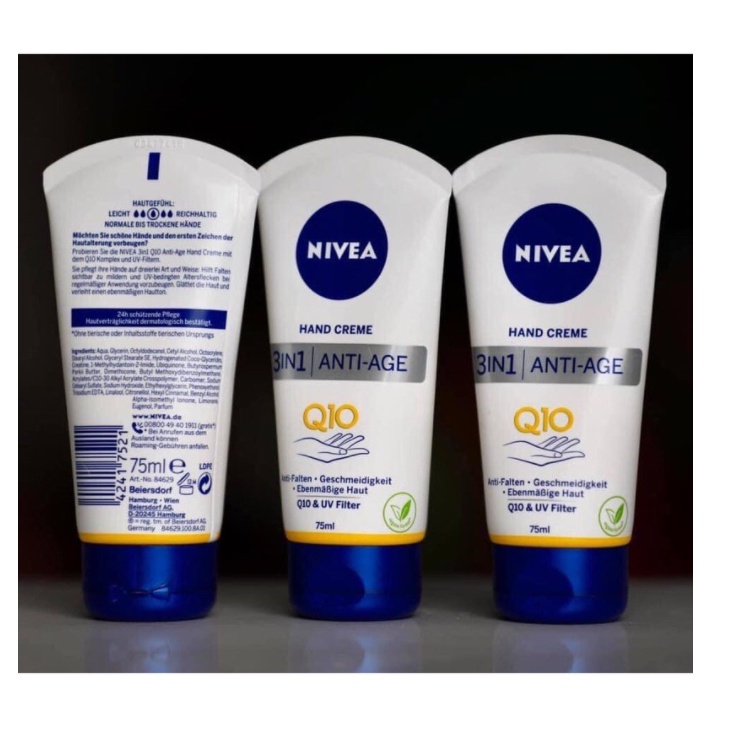 Kem dưỡng da tay Nivea Q10 Anti-Age nội địa Đức 75 ml dưỡng ẩm cho da khô - Shop Viloet
