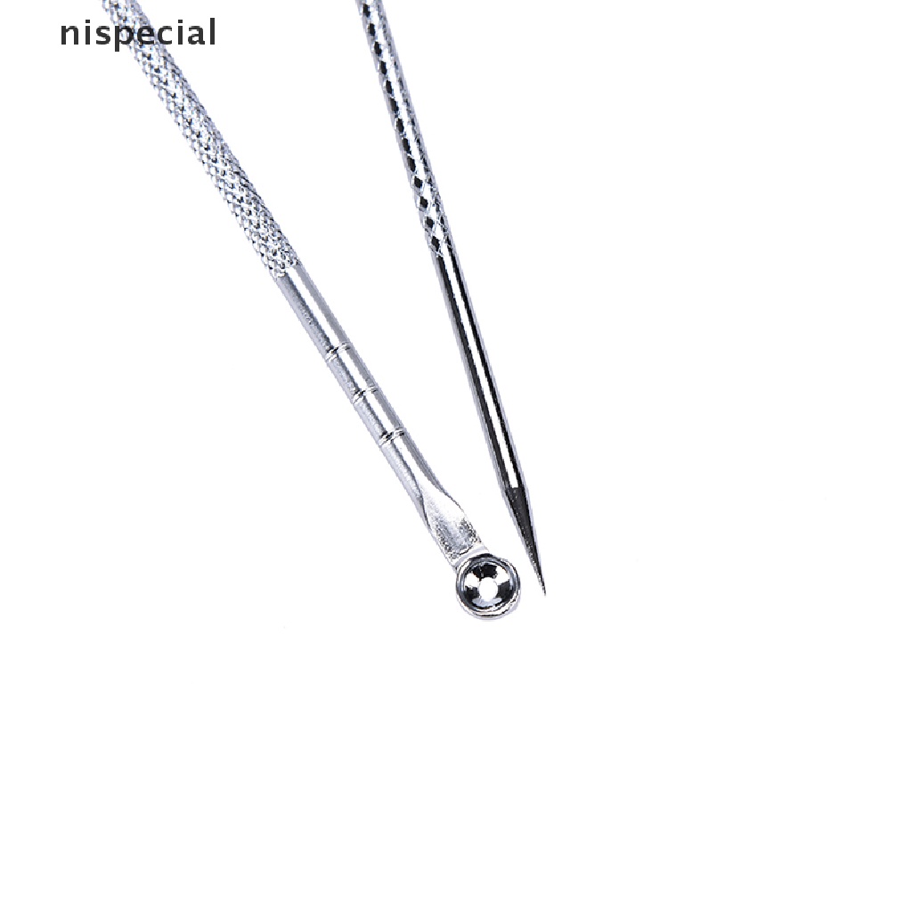(Hàng Mới Về) Set 2 Dụng Cụ Nặn Mụn 2 Đầu Tiện Lợi Chất Lượng Cao