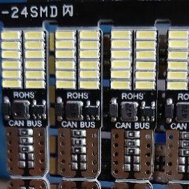 Led T10 24 chip epitar sáng mạnh mạch IC lắp demi xe máy và ô tô