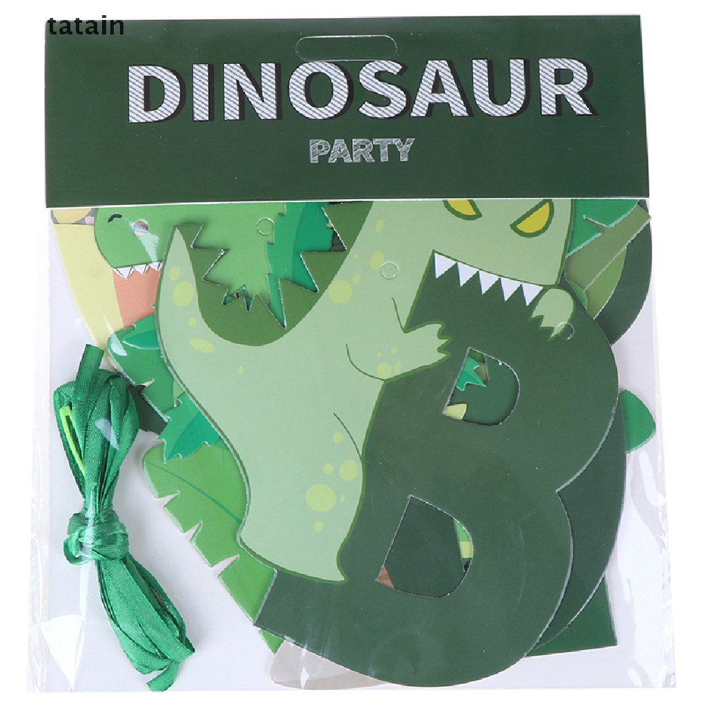 [TAT] Dinosaur Birthday DIY Garland Happy Birthday Banners Roar Dino Party Wild One CVX