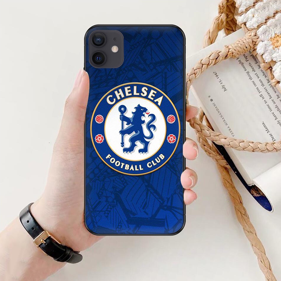 Ốp Điện Thoại Mềm Viền Đen Hình Chelsea A Cho iPhone 11 11 Pro 11 Pro Max 12 12 Mini 12 Pro 12 Pro Max