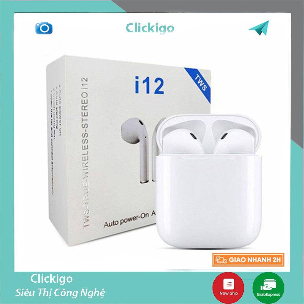 Airpod i12s V5.0 Phiên Bản Mới Nhất kết nối BLUETOOTH Cao Cấp