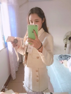 0ORDER♥️Set Áo+Váy Dạ Tweed(ảnh thật)Size S->XL