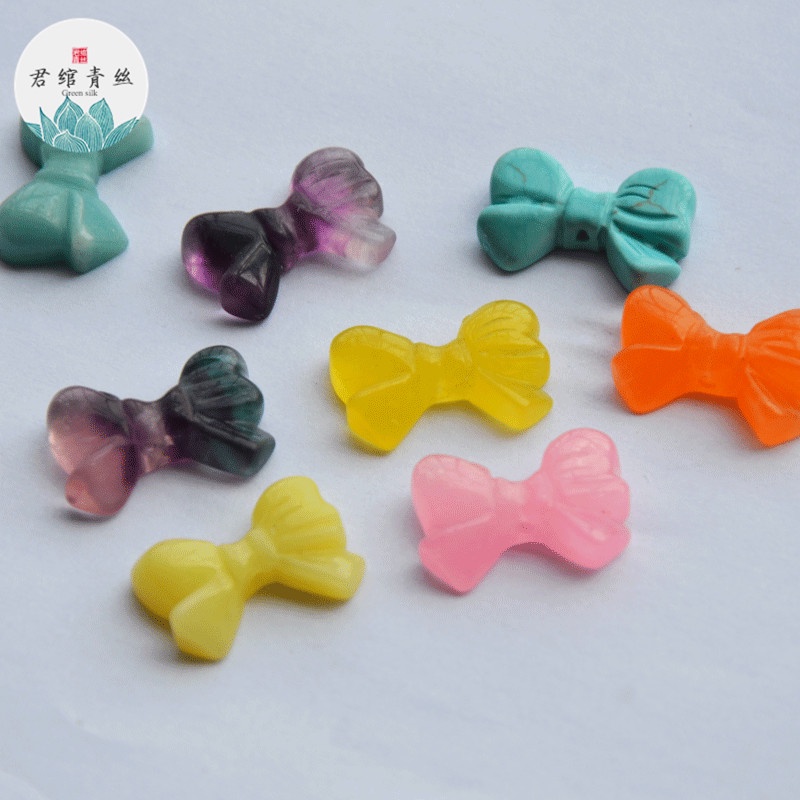 Mặt Dây Chuyền Bằng Đá Fluorite Fluorite Chanh Tự Nhiên Hợp Thời Trang diy