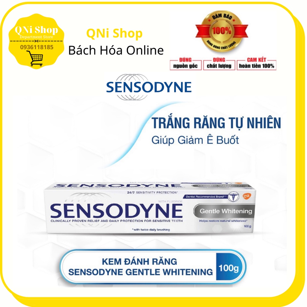 Kem Đánh Răng Sensodyne Whitening Thái Lan Trắng Răng Tự Nhiên Giúp Giảm Ê Buốt 100g