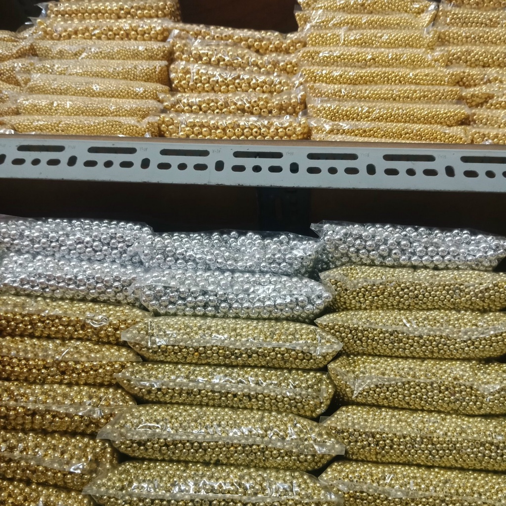 25gam hạt bẹt màu vàng bạc size 4-5-6-8-10mm