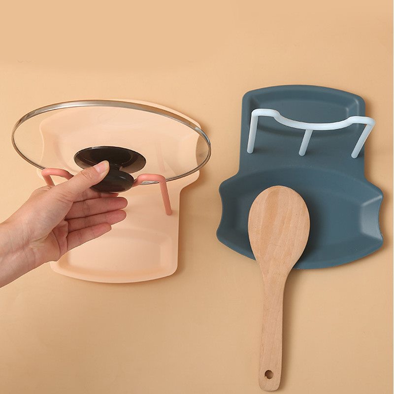 Giá Đỡ Nắp Nồi / Muỗng Không Đục Lỗ Tiện Lợi Cho Nhà Bếp