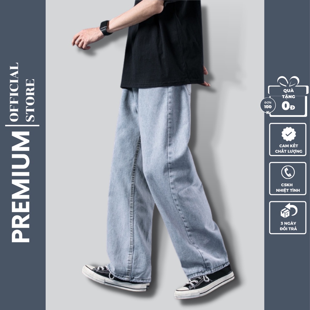 Quần jean Baggy nam SR-01 ống Suông, Rộng style hàn quốc 2021