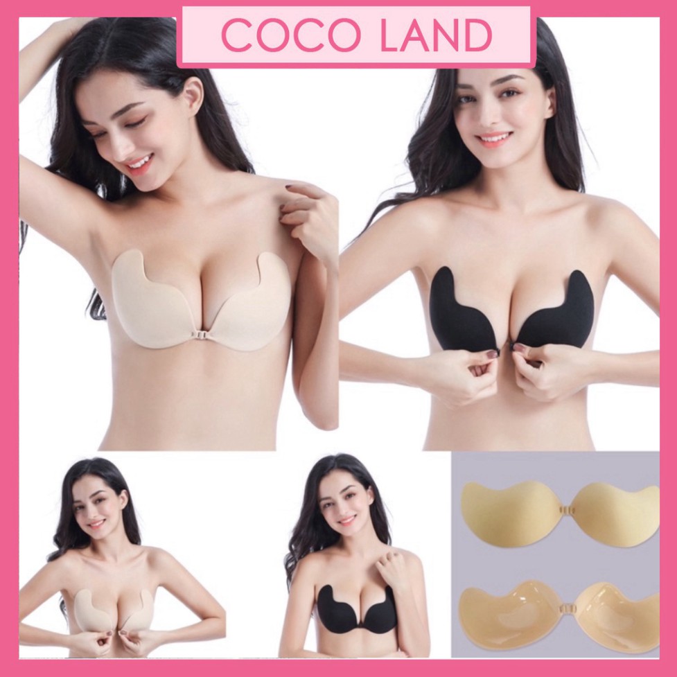 Áo Bra Dán Silicon - Áo Ngực Tạo Khe Mặc Váy Cưới Hoặc Đầm Hở Vai Hình Xoài coco land - chất bền