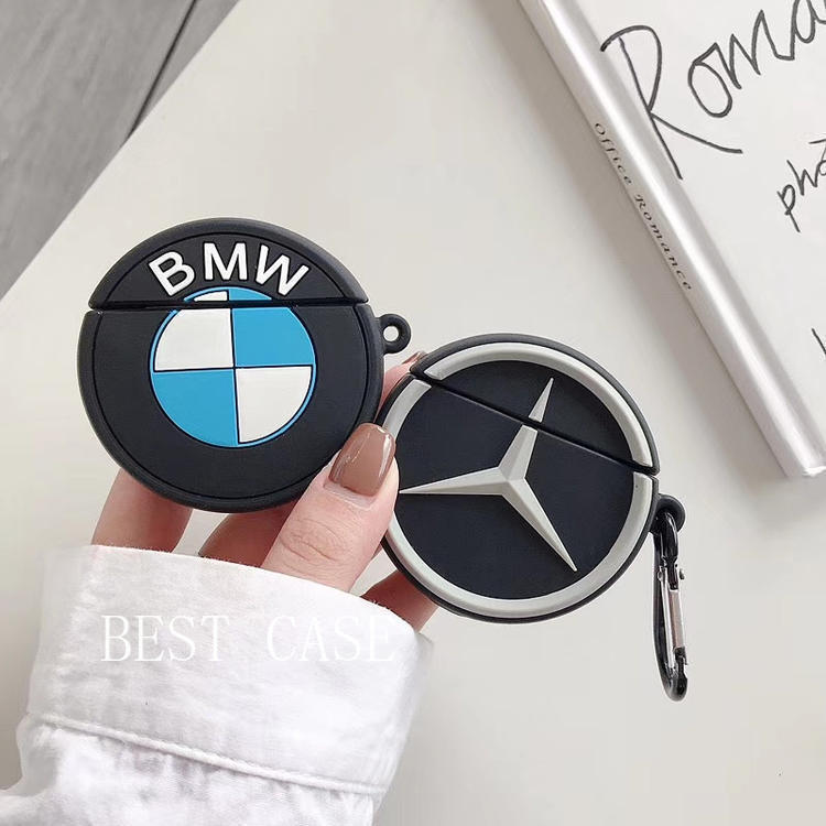 Ốp hộp sạc tai nghe bluetooth không dây silicon hình logo xe hơi sáng tạo cho Apple Airpods 1/2 Airpods 2